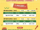 LỊCH KHAI GIẢNG THÁNG 7