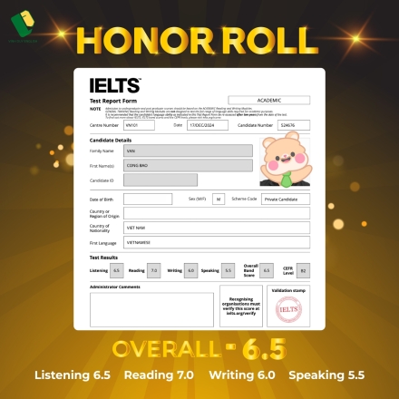 HONOR ROLL - CÔNG BẢO